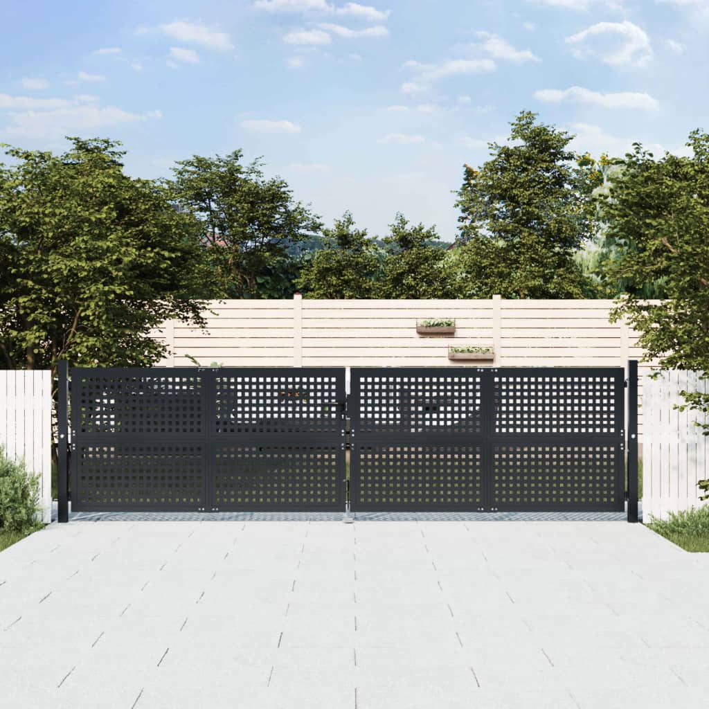 VidaXL Gate 400x150 cm steel anthracite-colored