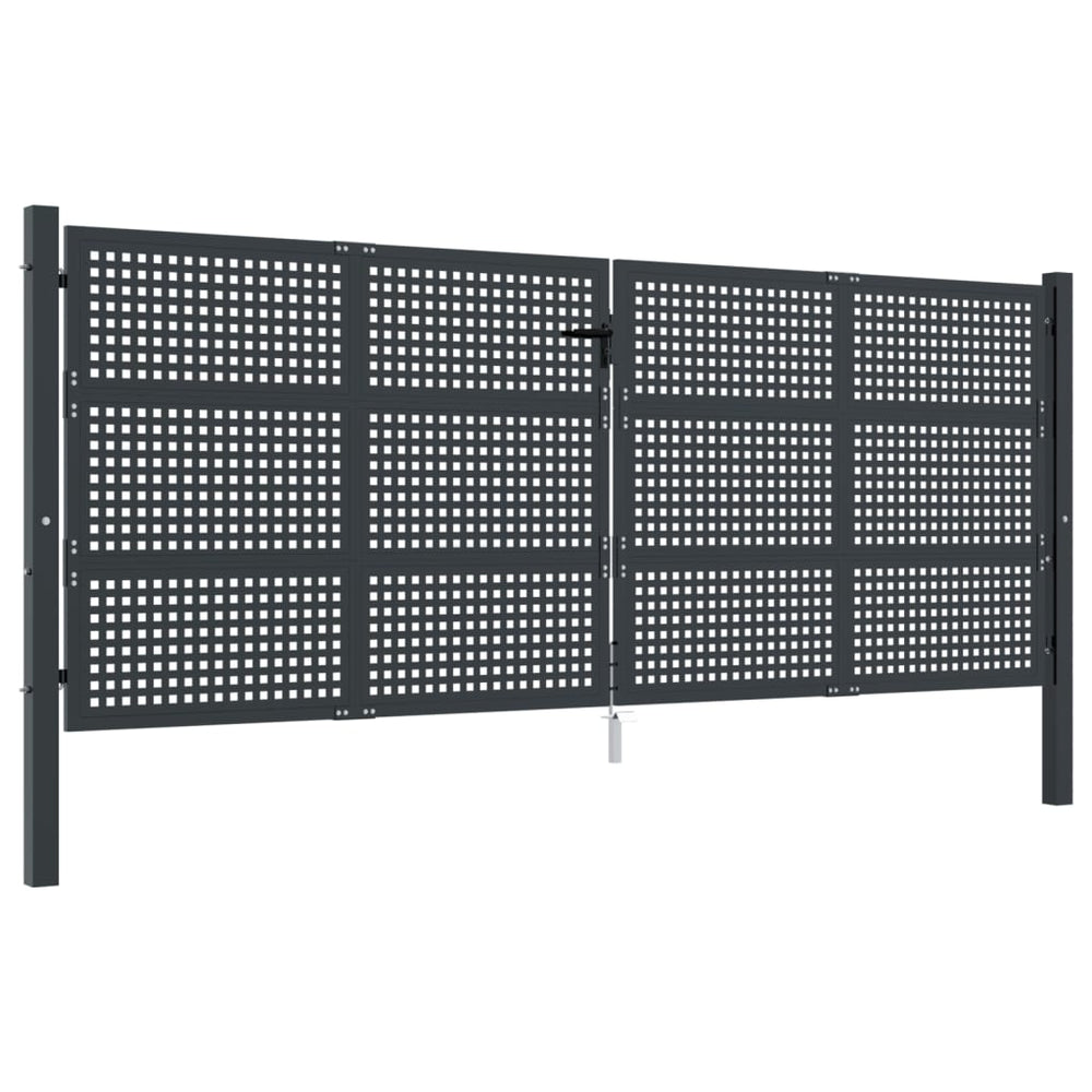 VidaXL Gate 400x200 cm steel anthracite-colored