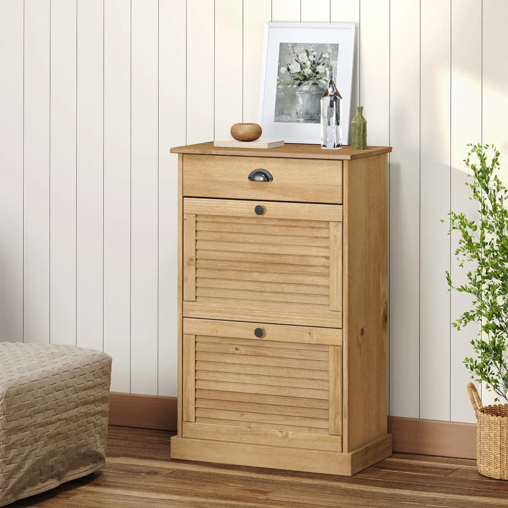 Vidaxx armoire à chaussures vigo 60x35x96 cm bois de pin massif