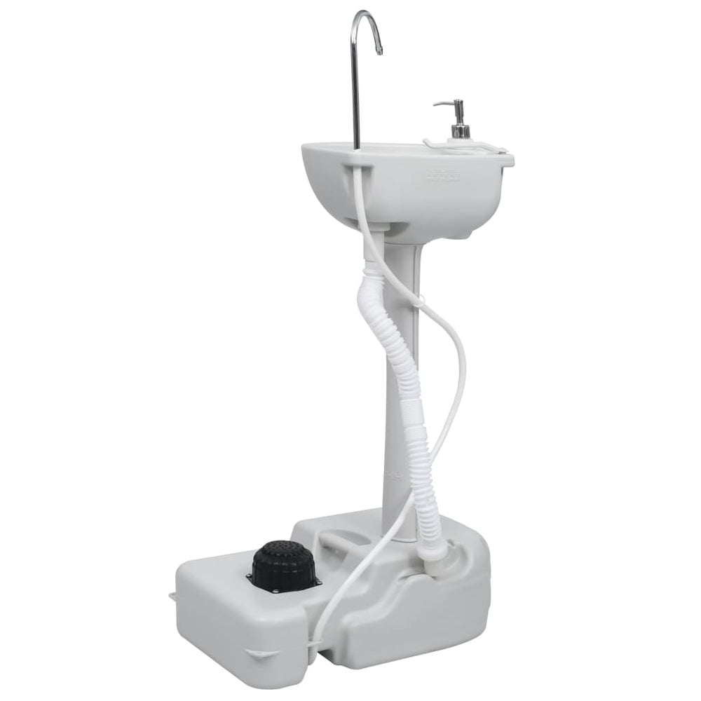 VidaXL Set lavello da campeggio e serbatoio dell'acqua portatile