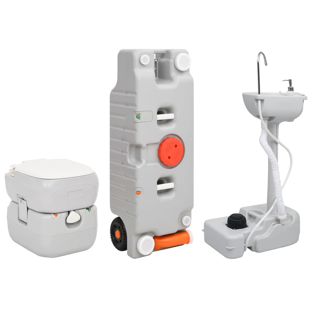 Inodoro y lavabo VidaXL Camping con depósito de agua