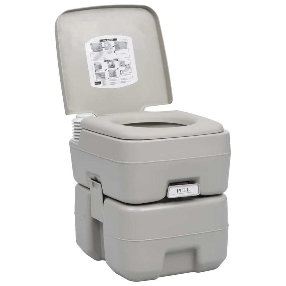VidaXL WC da campeggio e lavandino con serbatoio dell'acqua