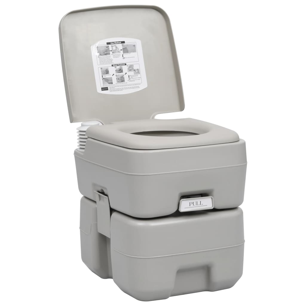 VidaXL WC da campeggio e lavandino con serbatoio dell'acqua