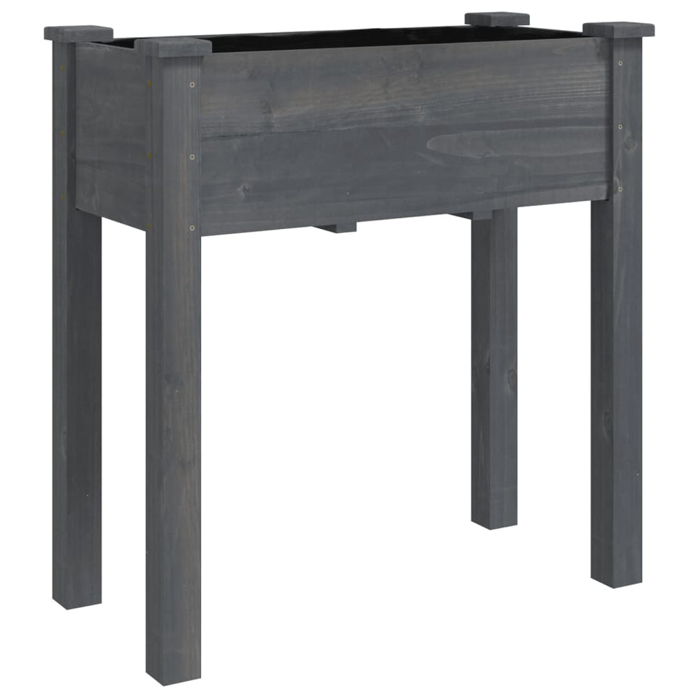 VidaXL Planter on Wheels 71x37x80 cm Solid Pine Wood