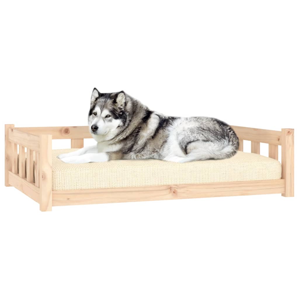 Vidaxxl lit pour chien 105,5x75,5x28 cm bois de pin massif