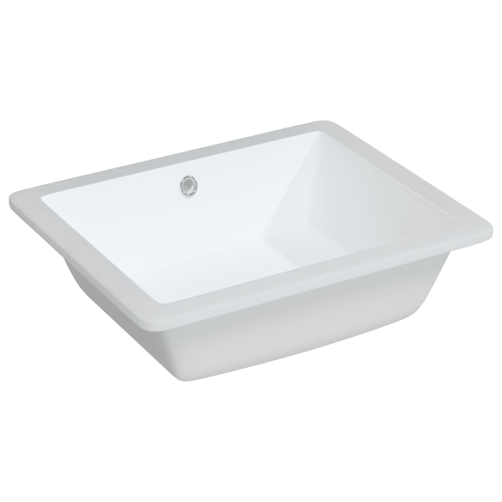VidaXL Washbasin Rectangular 50x40.5x18.5 cm Ceramic White