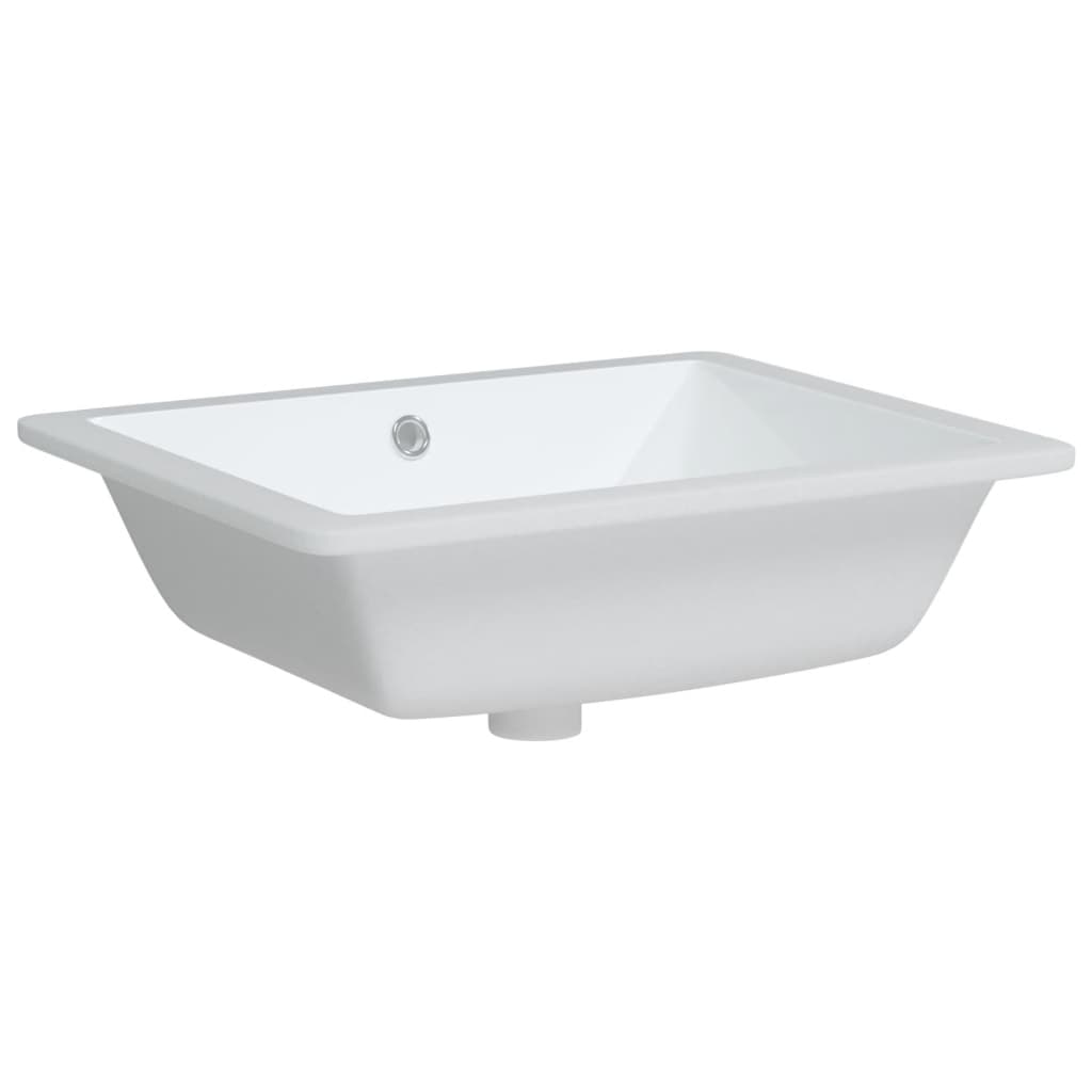 VidaXL Washbasin Rectangular 50x40.5x18.5 cm Ceramic White