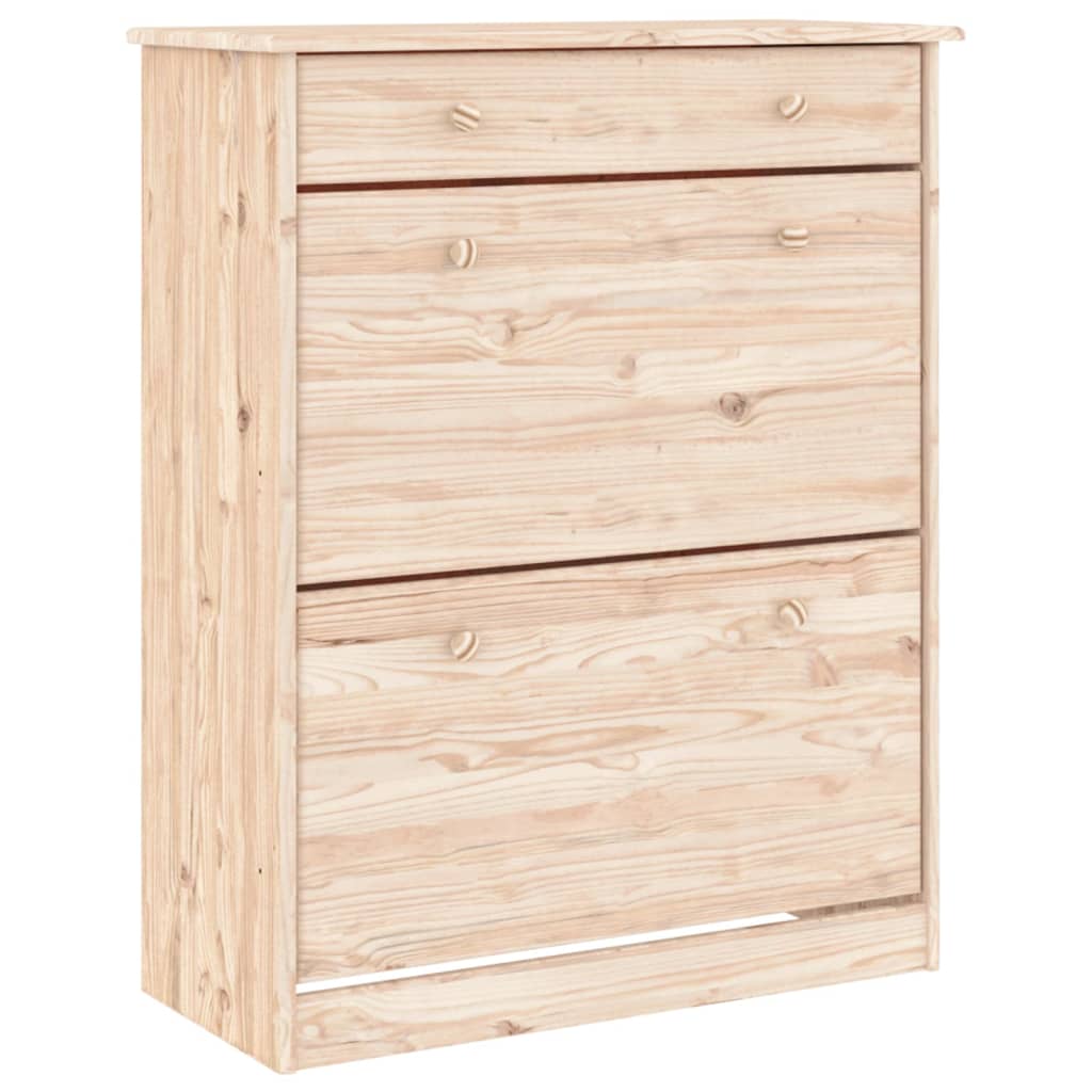Vidaxl shoe cabinet alta 77x35x96 cm solid pine wood