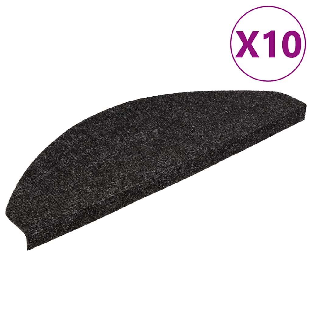 Vidaxl Stair Mats Self Adhesive 10 pcs 65x22,5x3,5 cm antracit -Roredna