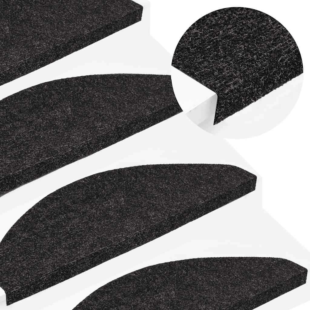 Vidaxl Stair Mats Self Adhesive 10 pcs 65x22,5x3,5 cm antracit -Roredna