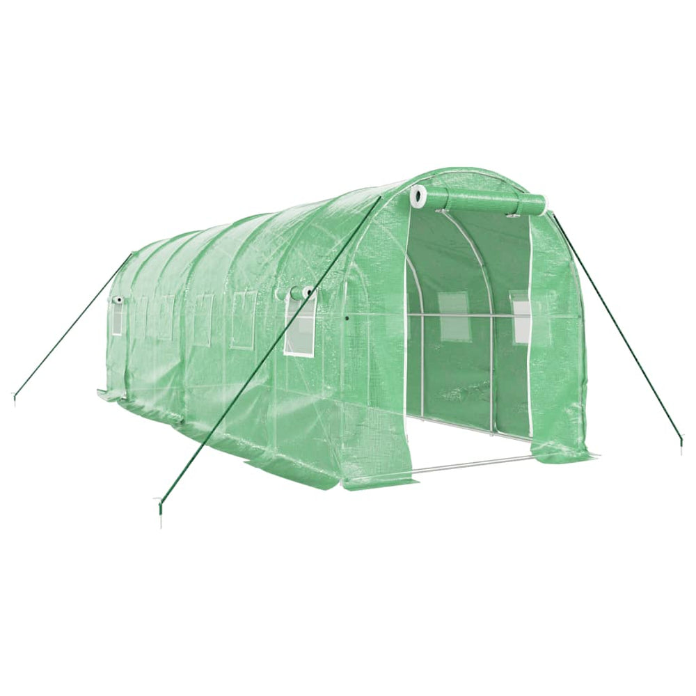 VidaXL Steel Frame Greenhouse 12 m² 6x2x2 m Green
