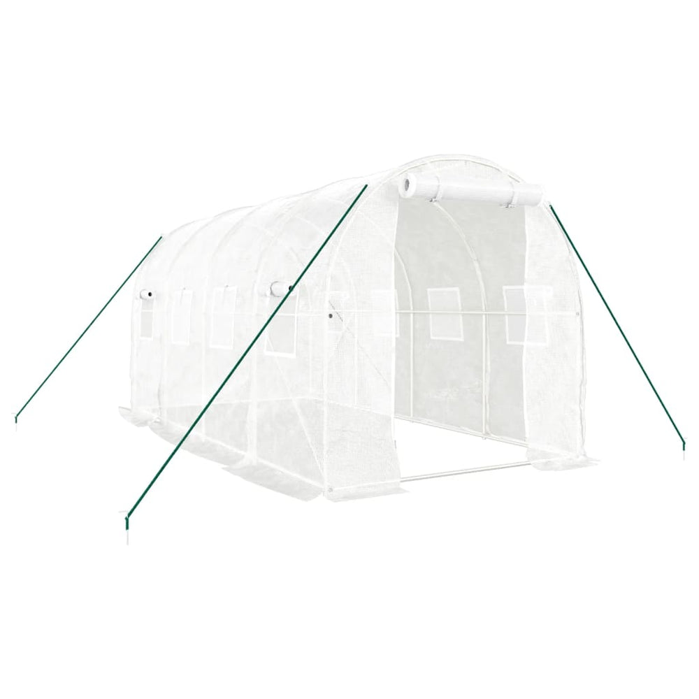 VidaXL Serra da giardino con struttura in acciaio 8 m² 4x2x2 m