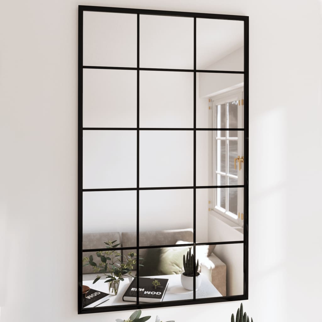 Vidaxl Wall mirrors 6 pcs 100x60 cm Metal Black