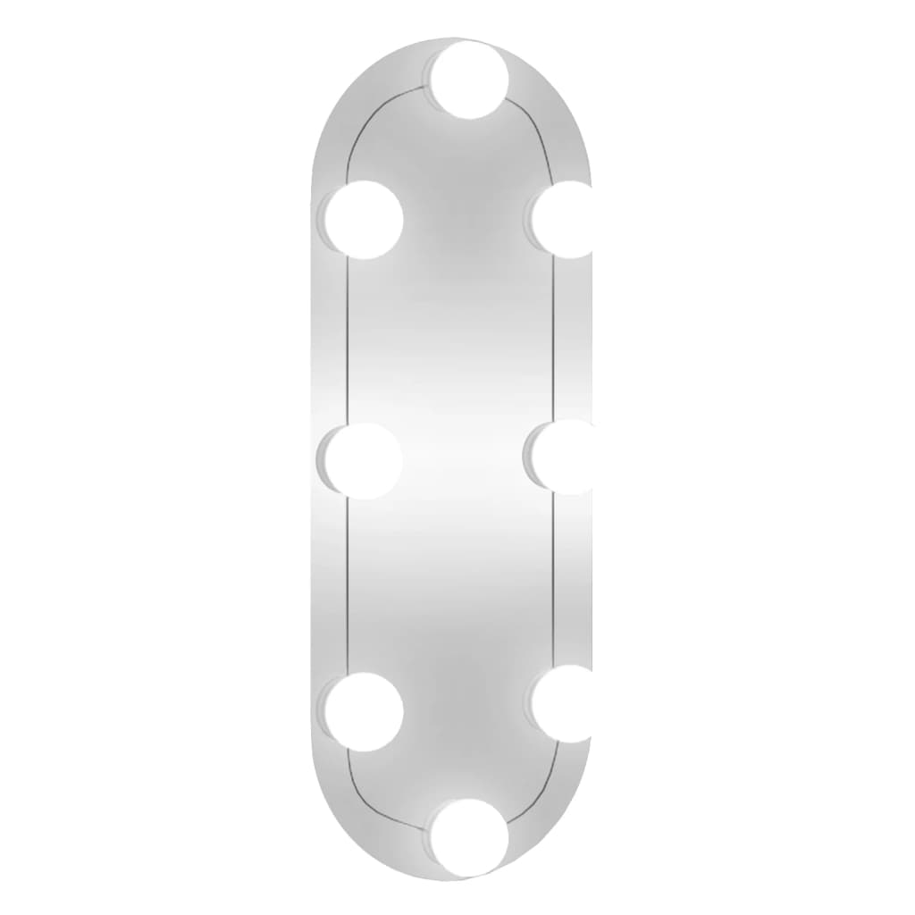 VidaXL Wall Mirror with LEDs Oval 15x40 cm Glass