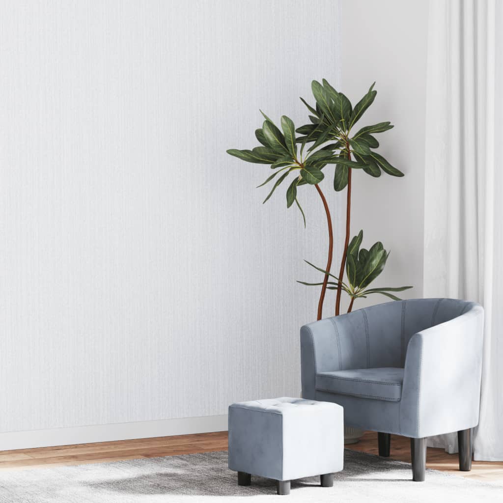 VidaXL papel pintado tejido no tejido 3D liso 10x0,53 m gris