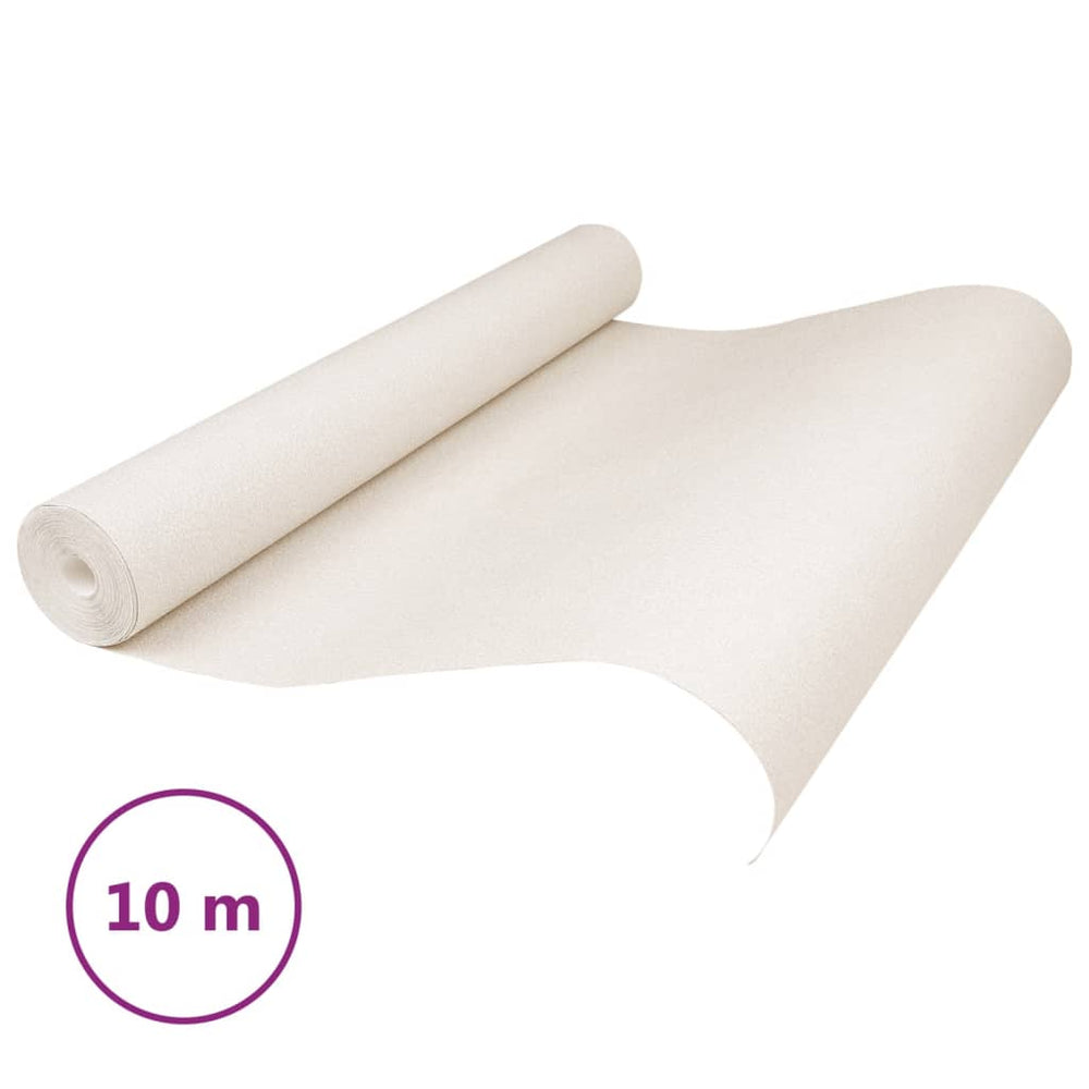 Carta da parati in tessuto non tessuto VidaXL 3D tinta unita 10x0,53 m color crema