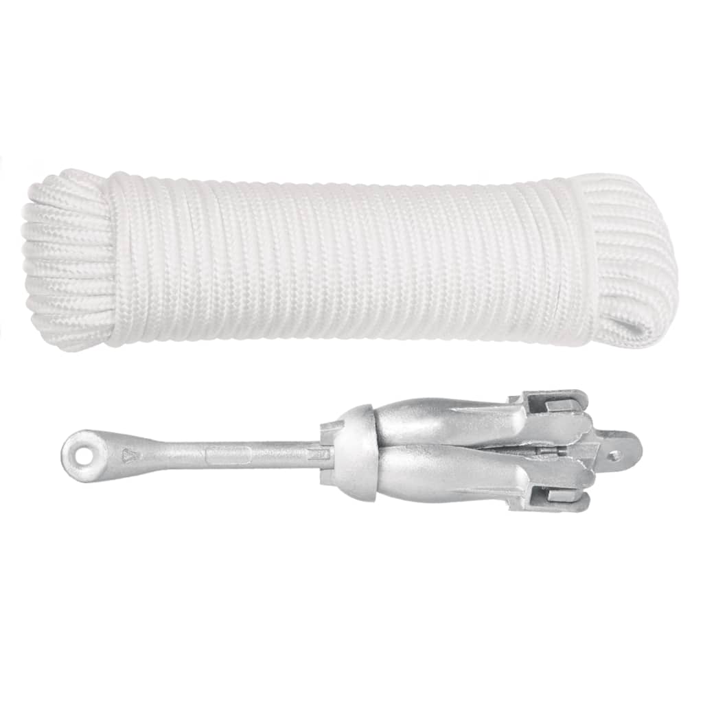 Ancla vidaxx con cuerda plegable 3,2 kg hierro forjado color plata