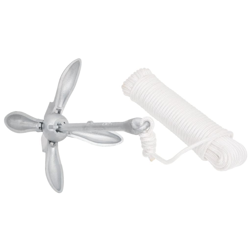 Ancla vidaxx con cuerda plegable 3,2 kg hierro forjado color plata