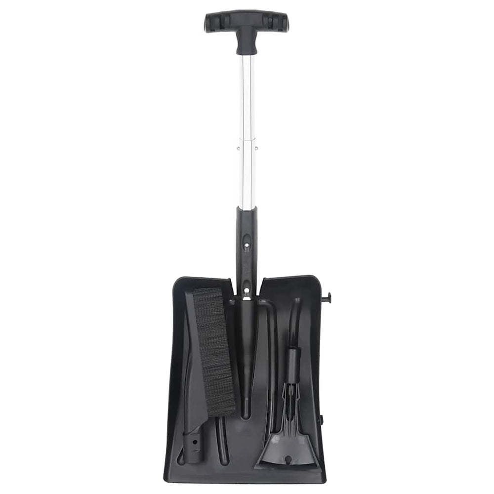 Vidaxl 3-in-1 Snow Shovel Set Aluminum Black