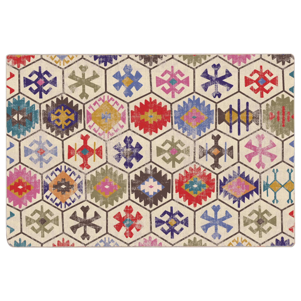 Vidaxx tapis lavable antidérapant 120x180 cm multicolore