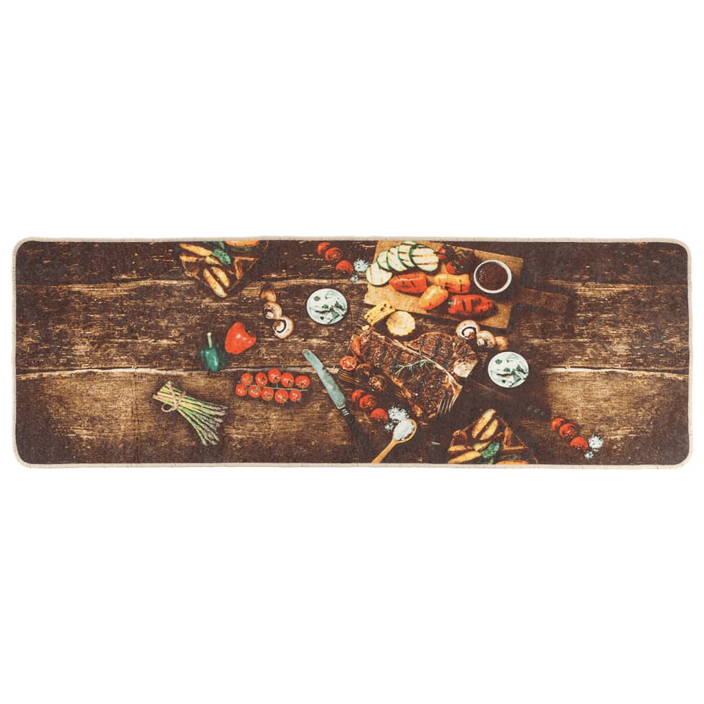 Vidaxl kitchen mat washable non-slip 60x180 cm multicolor