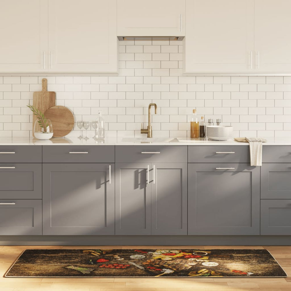 Vidaxl kitchen mat washable non-slip 60x180 cm multicolor