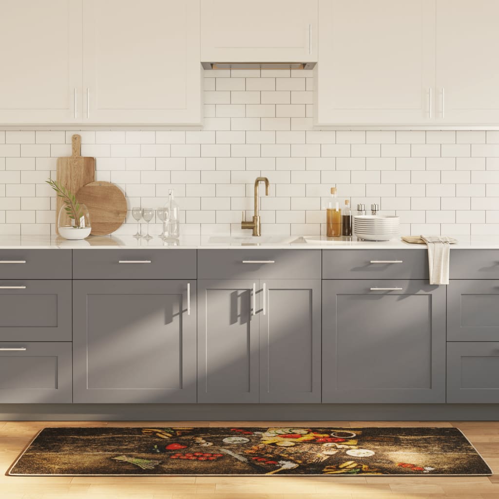 Vidaxl kitchen mat washable non-slip 60x180 cm multicolor