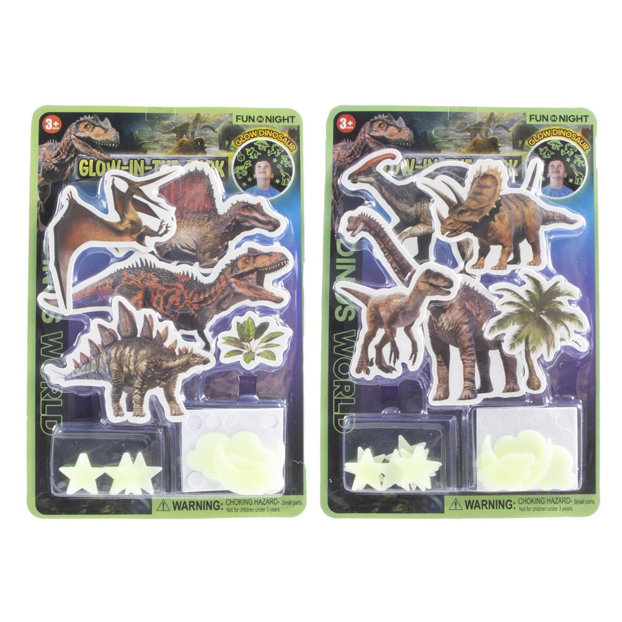 Glow in the dark stickers dino 26-delig