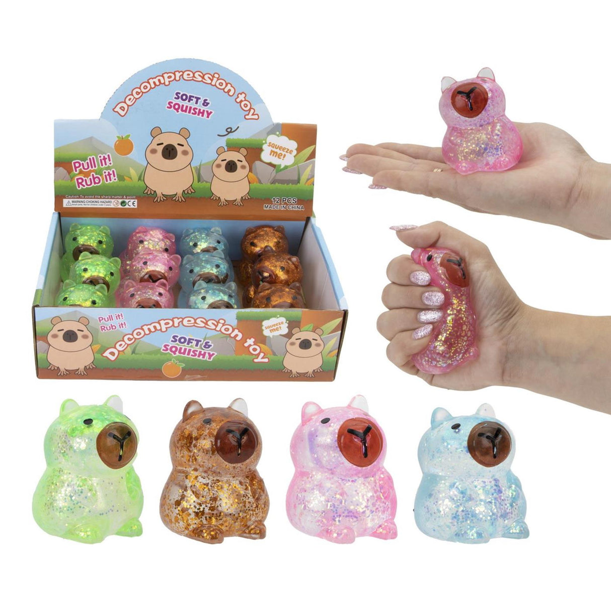 Squeeze capybara 130gr 12 stuks