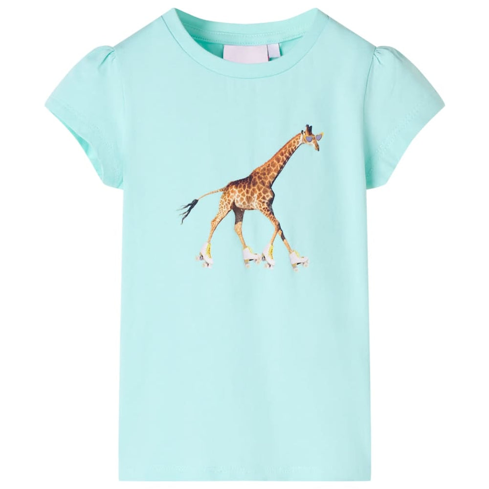 VidaXL Maglietta per bambini 128 azzurro mare