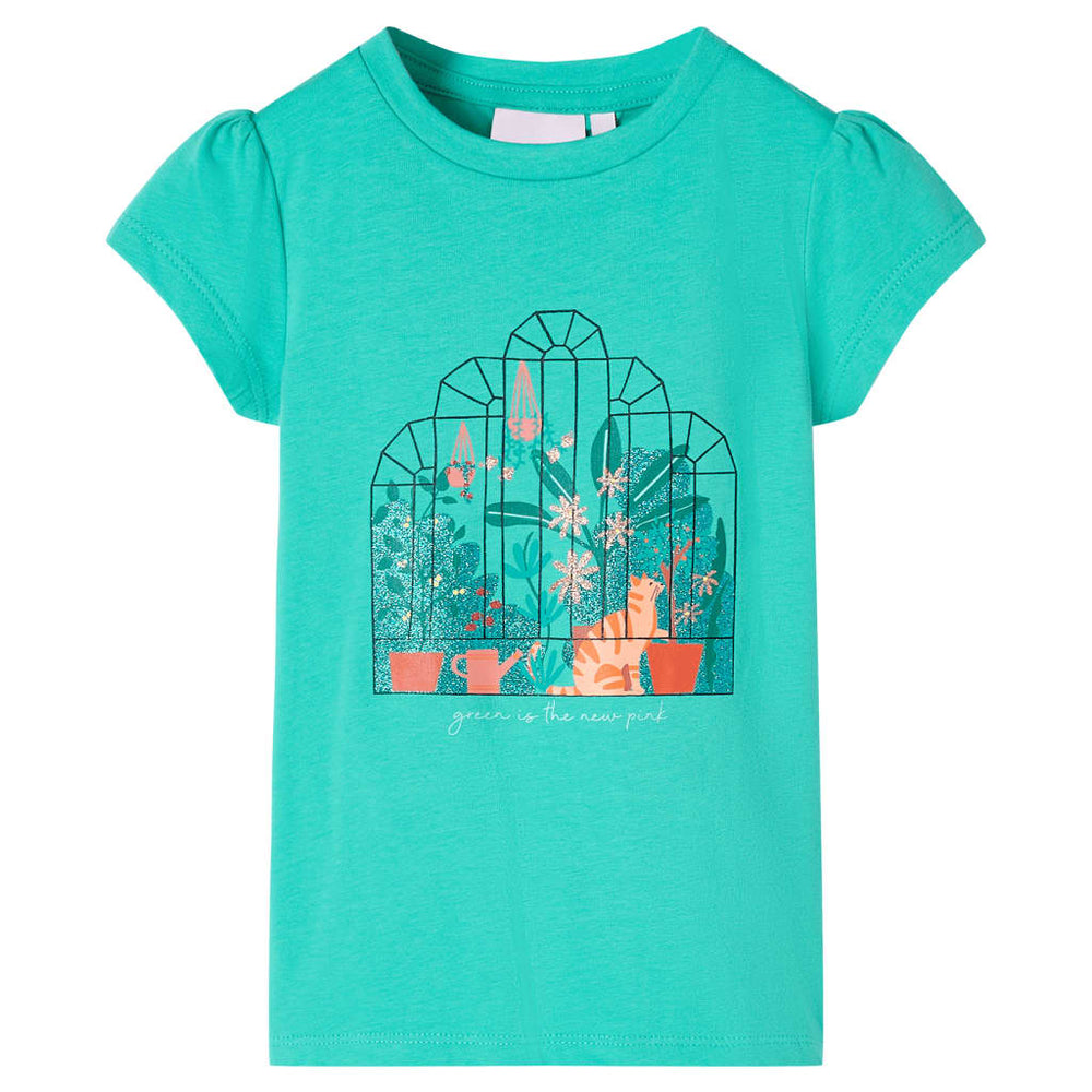 Camisa infantil VidaXL 128 menta