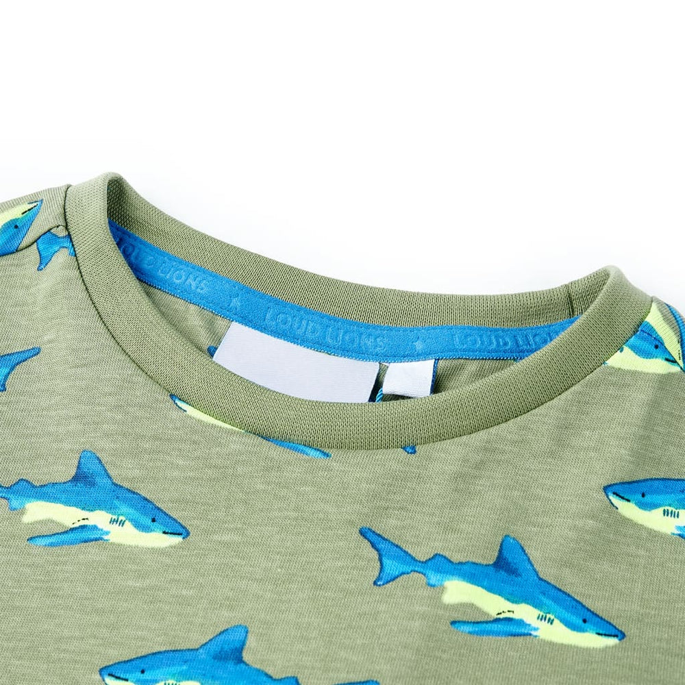 VidaXL Dětská košile 128 světlá khaki