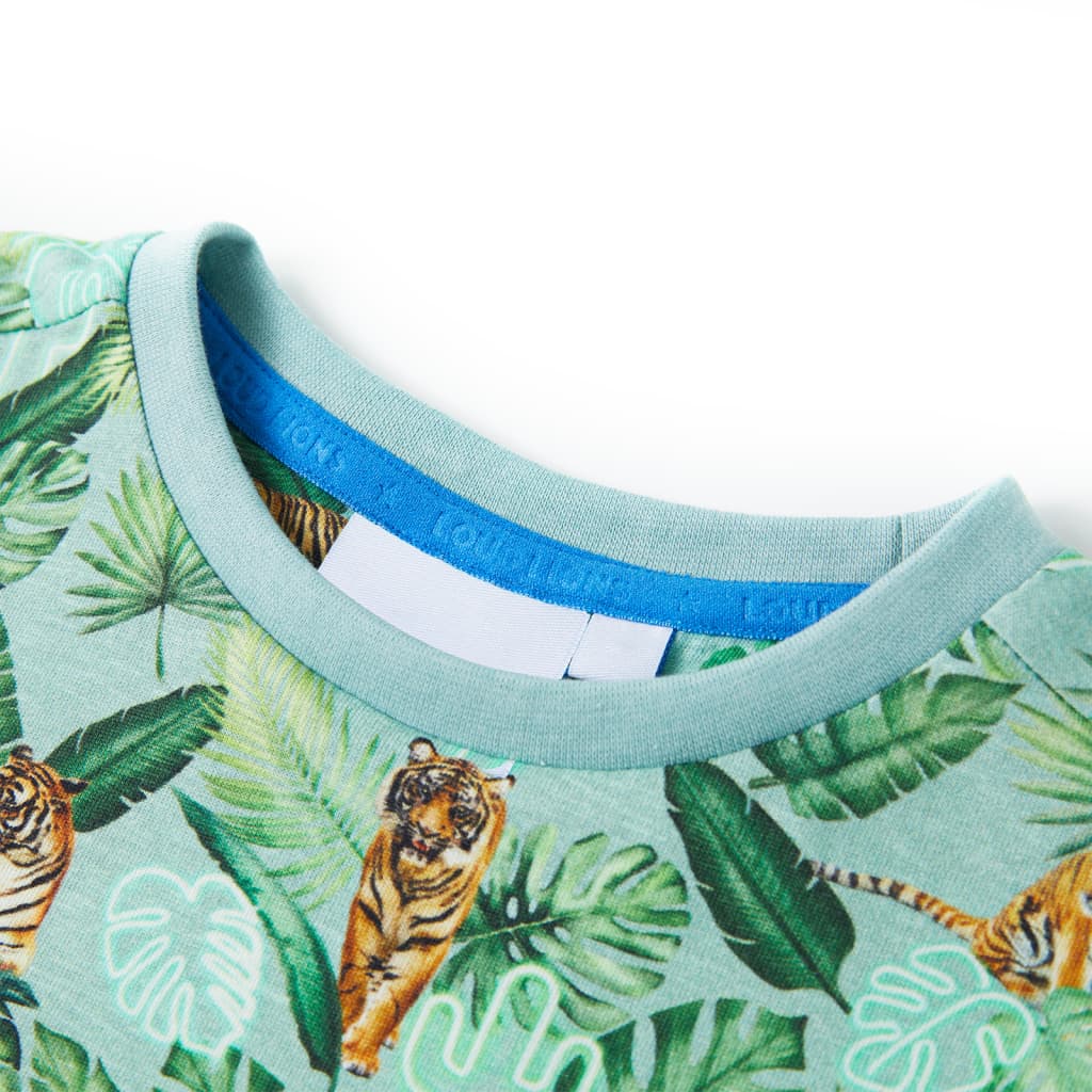 Camisa infantil VidaXL 116 verde claro misto
