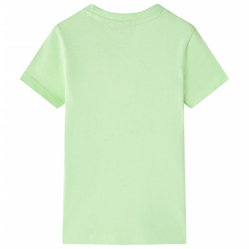 Camisa infantil VidaXL 128 verde limão