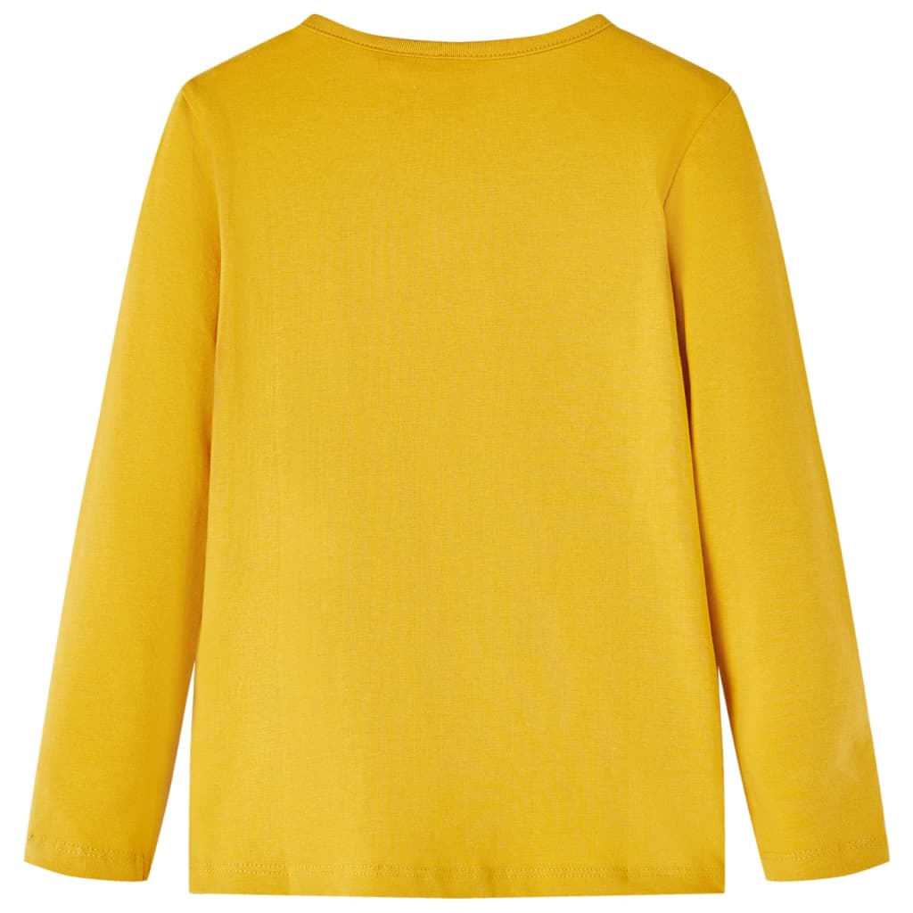 VidaXL children's shirt with long sleeves 128 dark ocher colored