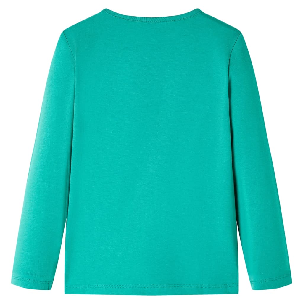 Camicia per bambini Vidaxl con maniche lunghe 104 verde brillante