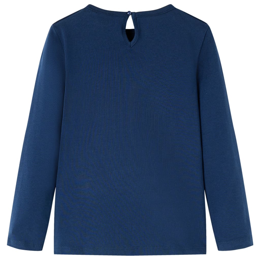 VidaXL Lasten pitkähihainen paita 128 tummansininen