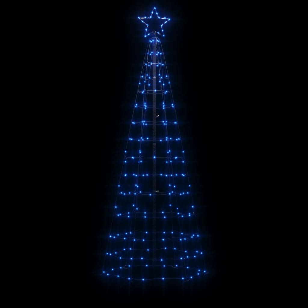 VidaXL Light Cone with Ground Spikes 220 Blue LEDs 180 cm