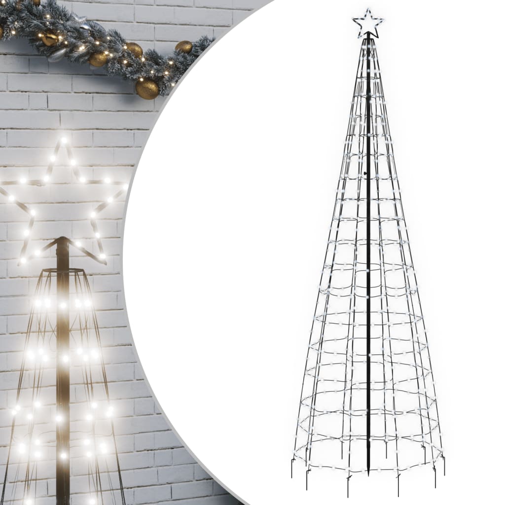 VidaXL LED Christmas tree with spikes 570 LEDs cold white 300 cm