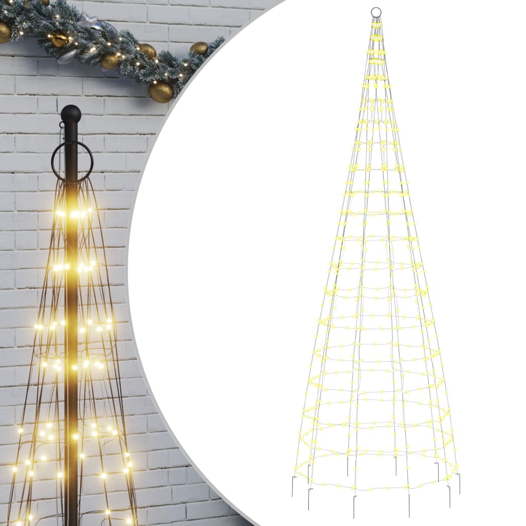 Vidaxl LED Tree di Natale a Vlaggenmast 550 LED White White 300 cm