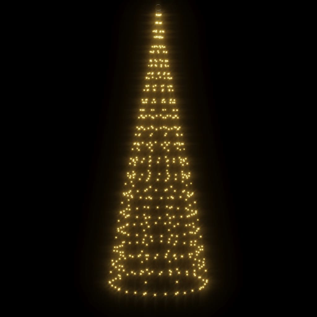 Vidaxl LED Tree di Natale a Vlaggenmast 550 LED White White 300 cm