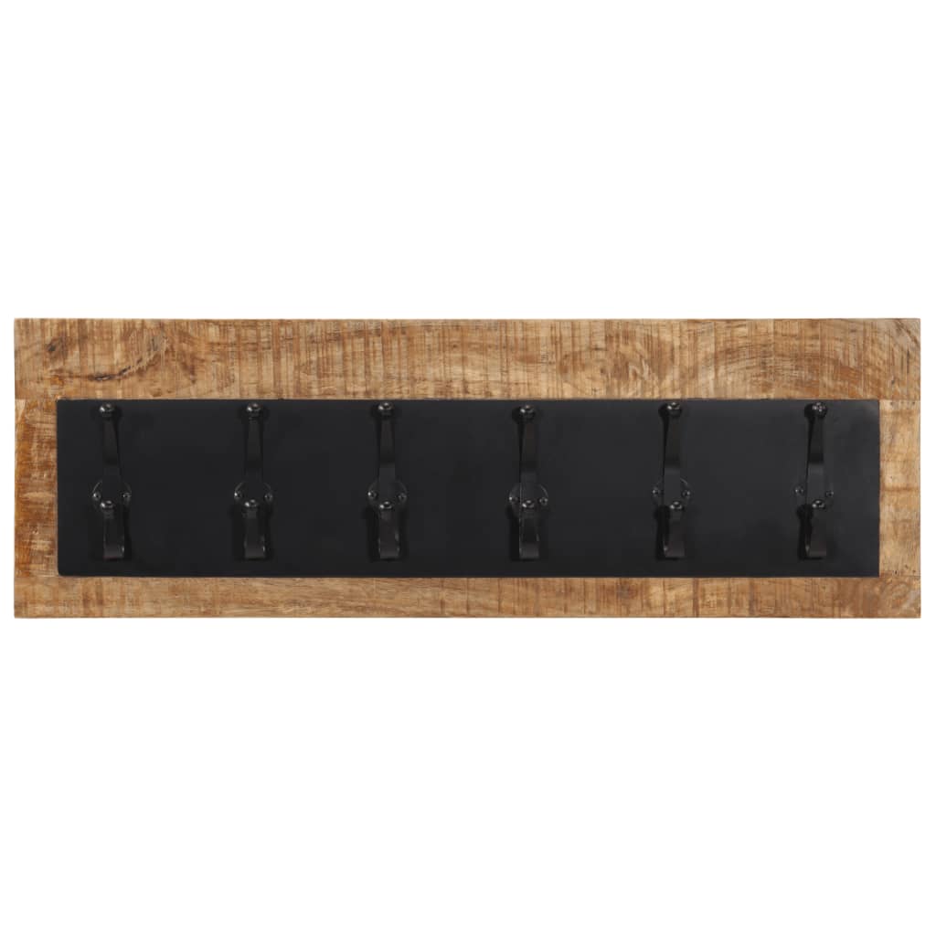 Vidaxl Wall Coat Rack with 6 Hooks Solid Mango Wood