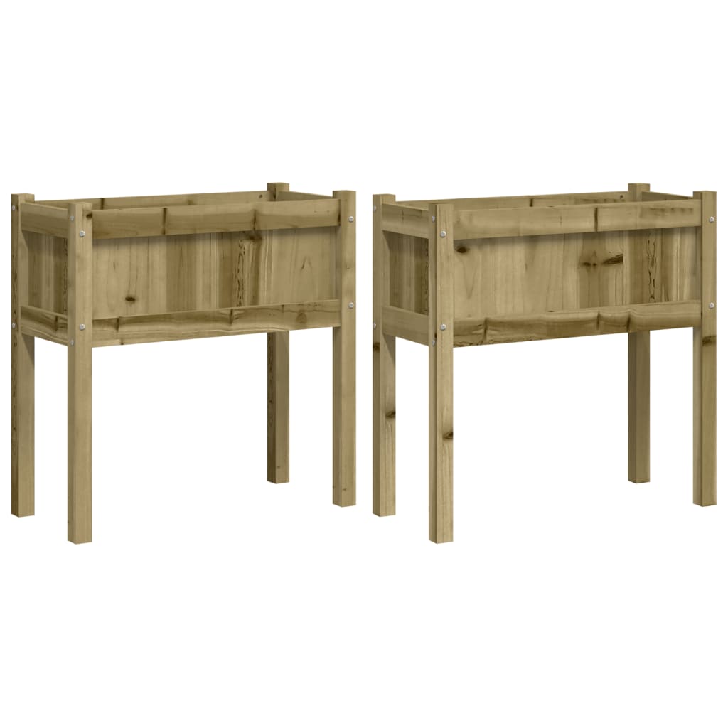 Vidaxl planters with legs 2 pcs cm impregnated wood