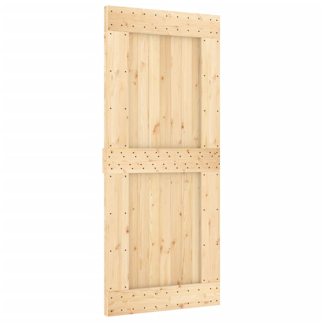 VidaXL Porte coulissante avec ferrures 90x210 cm bois de pin massif