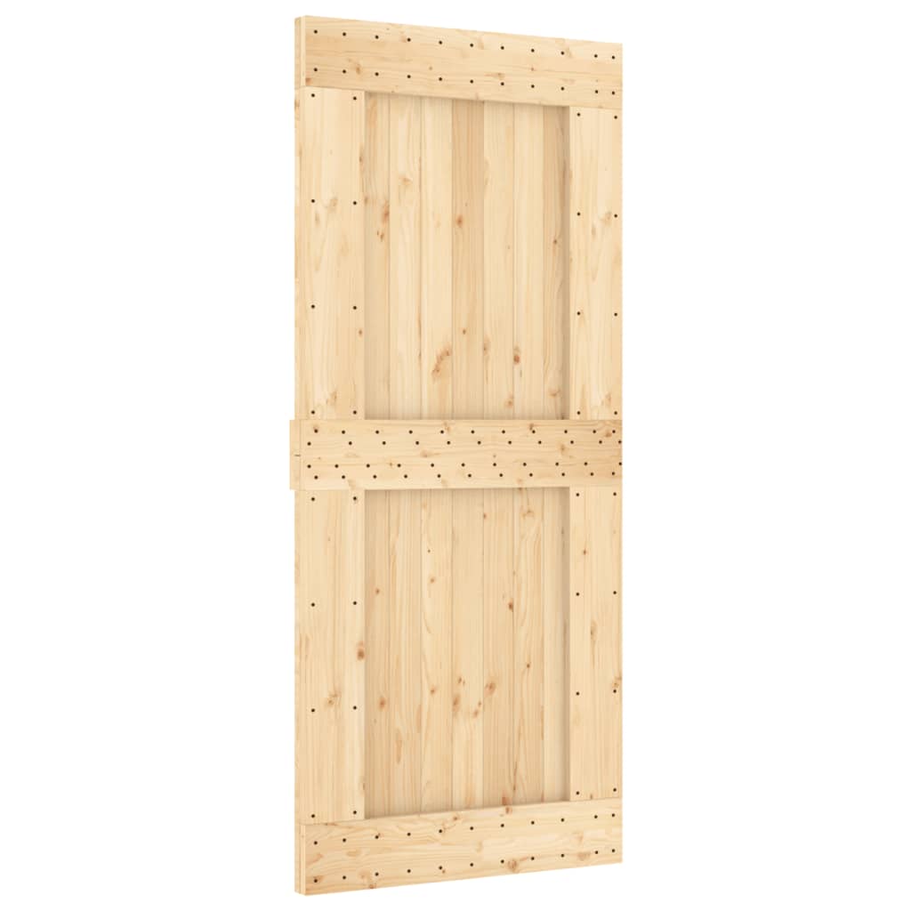 VidaXL Schuifdeur met beslag 90x210 cm massief grenenhout