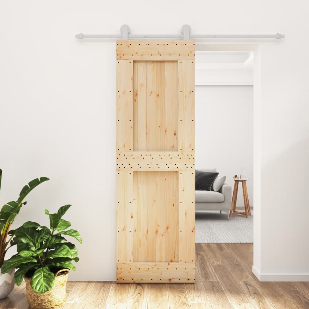 VidaXL Porte coulissante avec ferrures 70x210 cm bois de pin massif