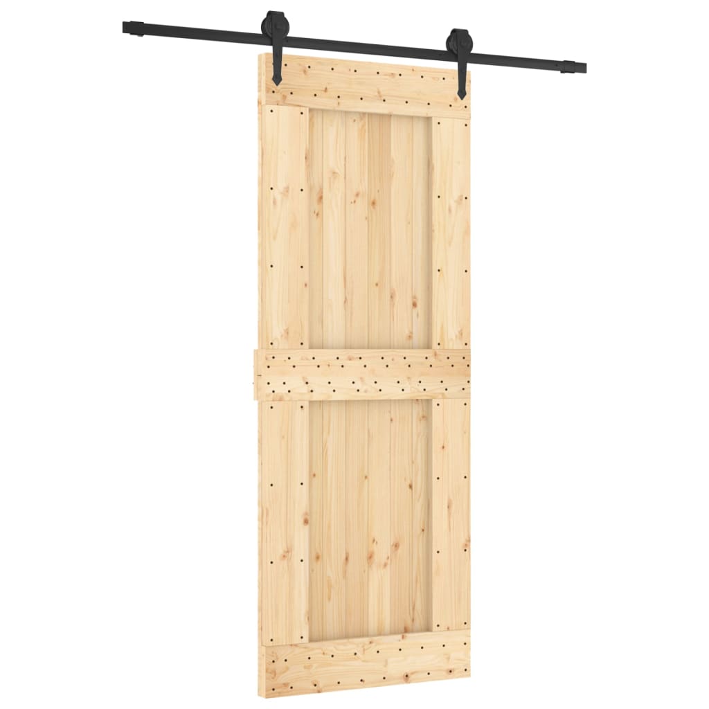 VidaXL Puerta corredera con herrajes 80x210 cm madera maciza de pino