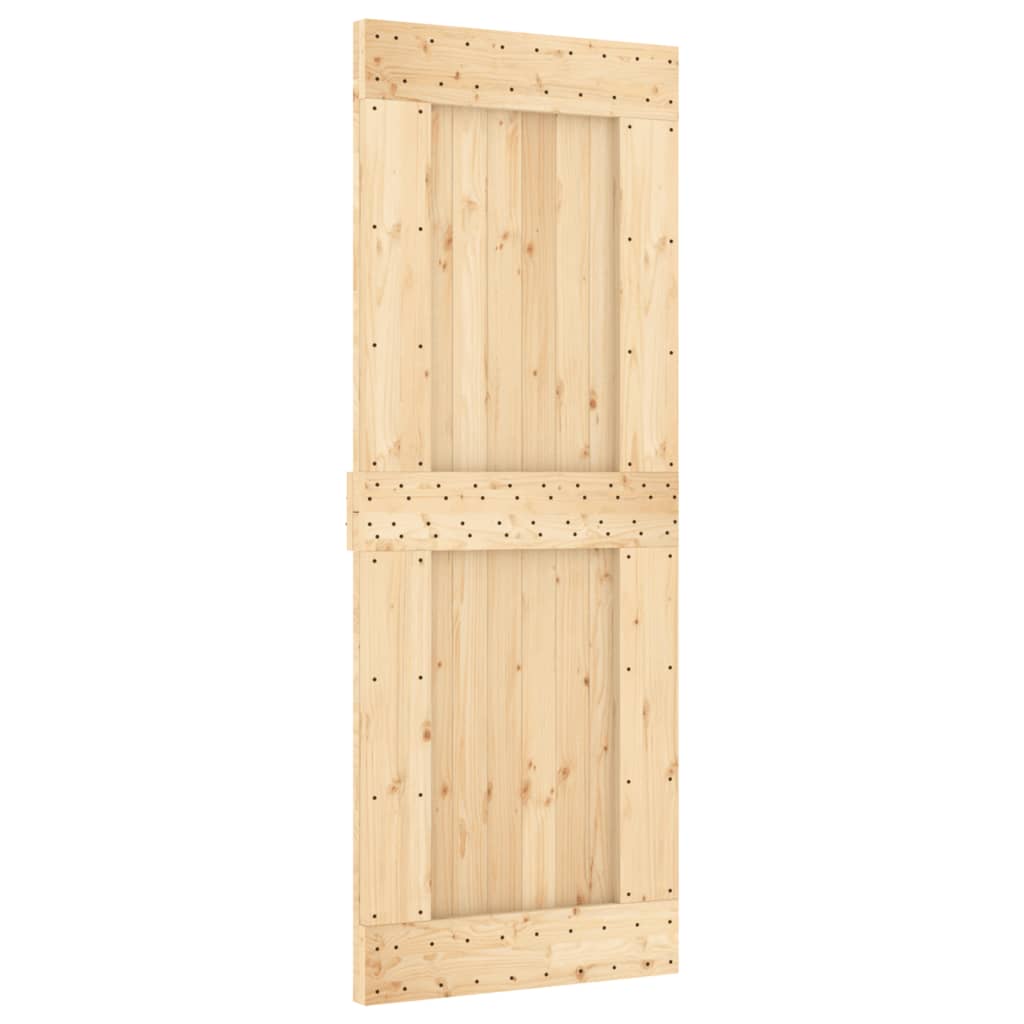 VidaXL Puerta corredera con herrajes 80x210 cm madera maciza de pino