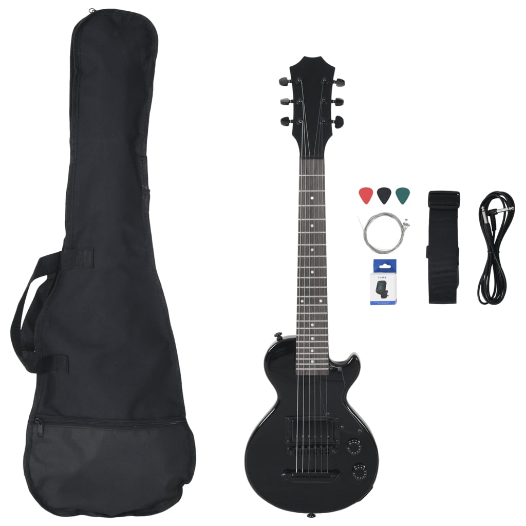Vidaxl Gitarre für Einsteiger elektrisch mit Tasche 3 4 30 schwarz