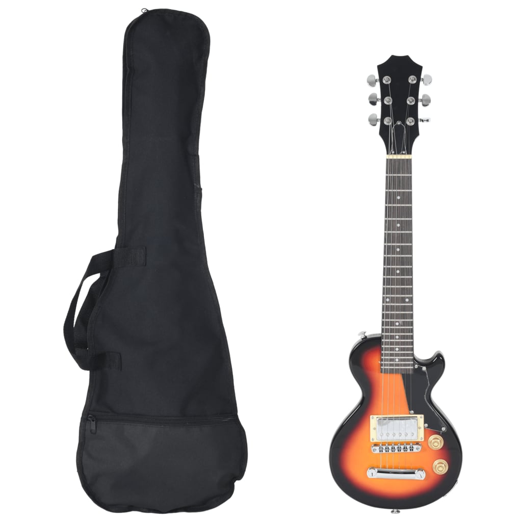 Vidaxl E-Gitarre für Kinder mit Tasche 3 4 30 Braun und Schwarz